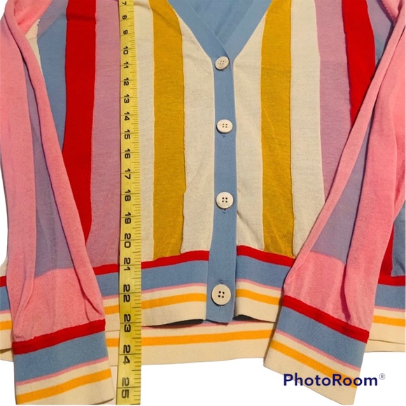 Diane von Furstenberg Colorblock Stripe Cardigan - Picture 15 of 15